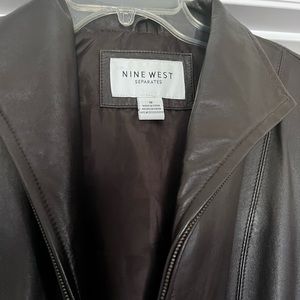 Nine West brown leather jacket